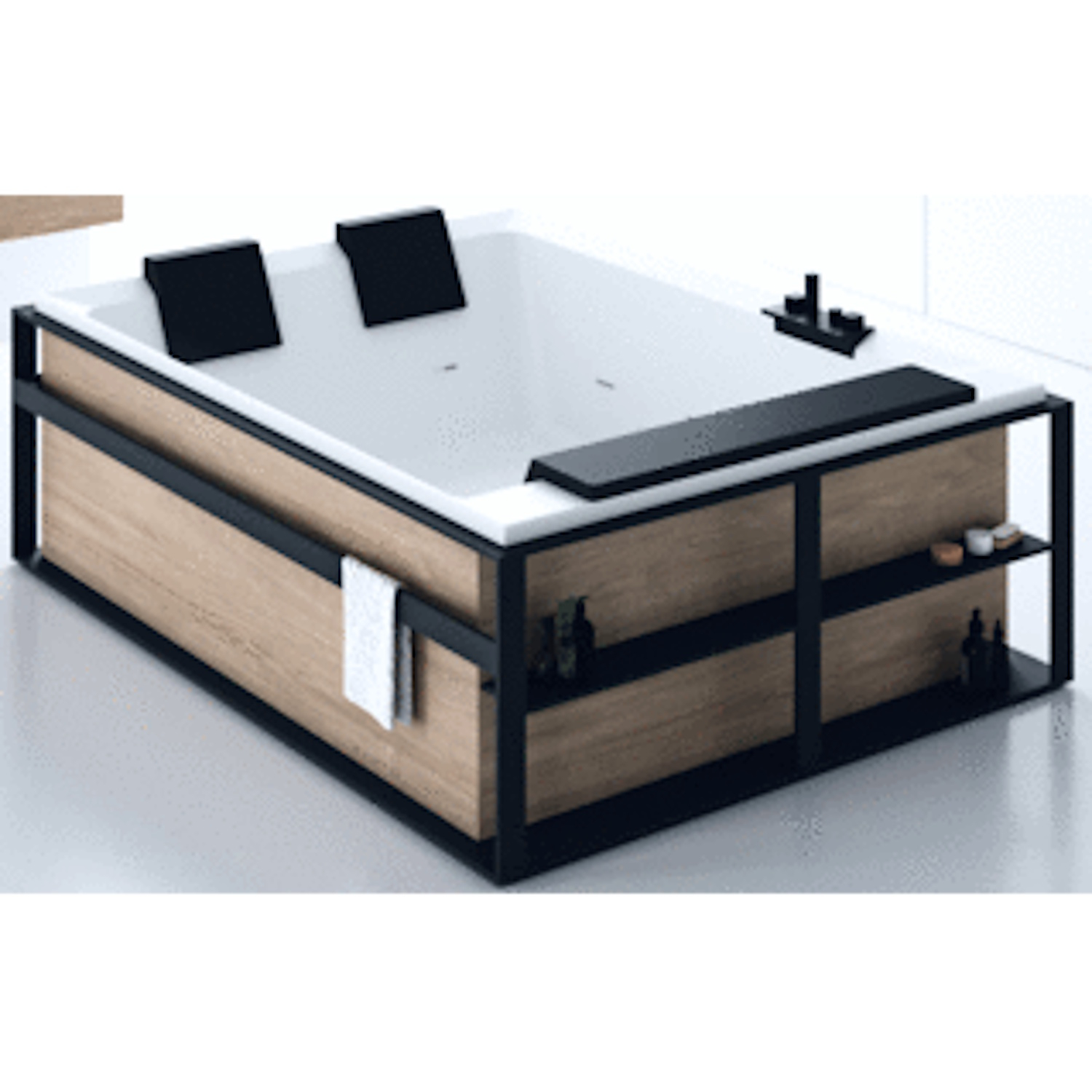 Novellini Ligbad  Dual Met Frame 190x140 cm Mat Wit