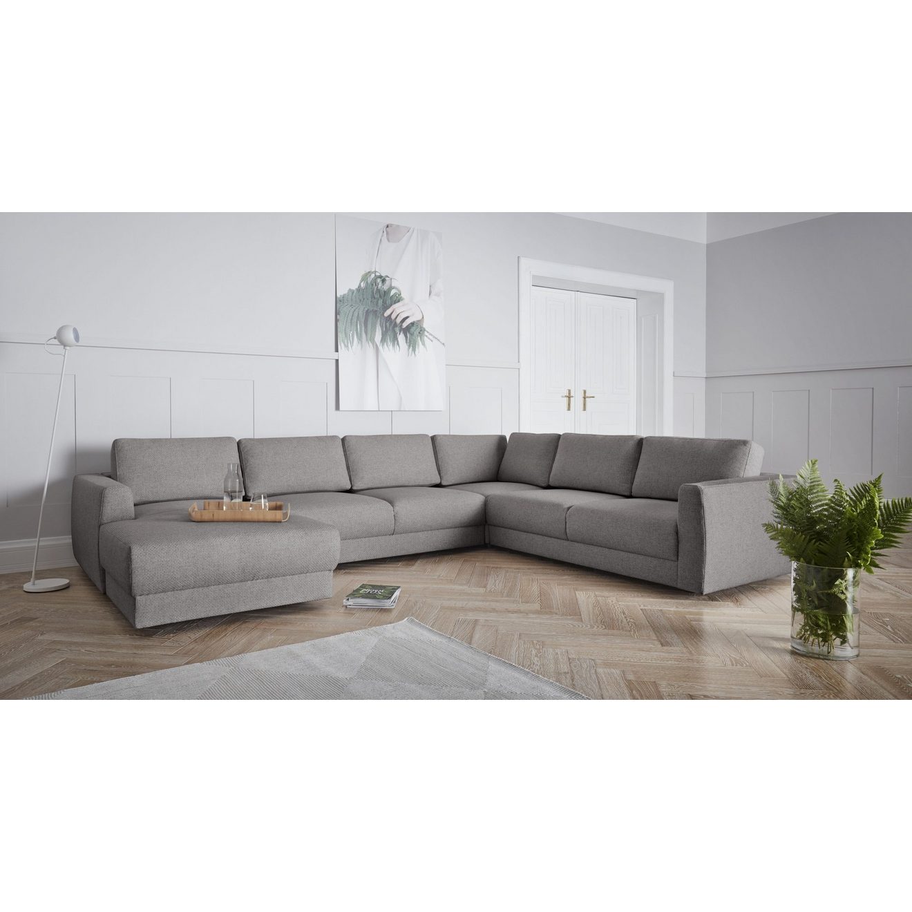 Andas Zithoek Hobro U-vorm in 3 stofkwaliteiten in vele kleuren, design by morten georgsen