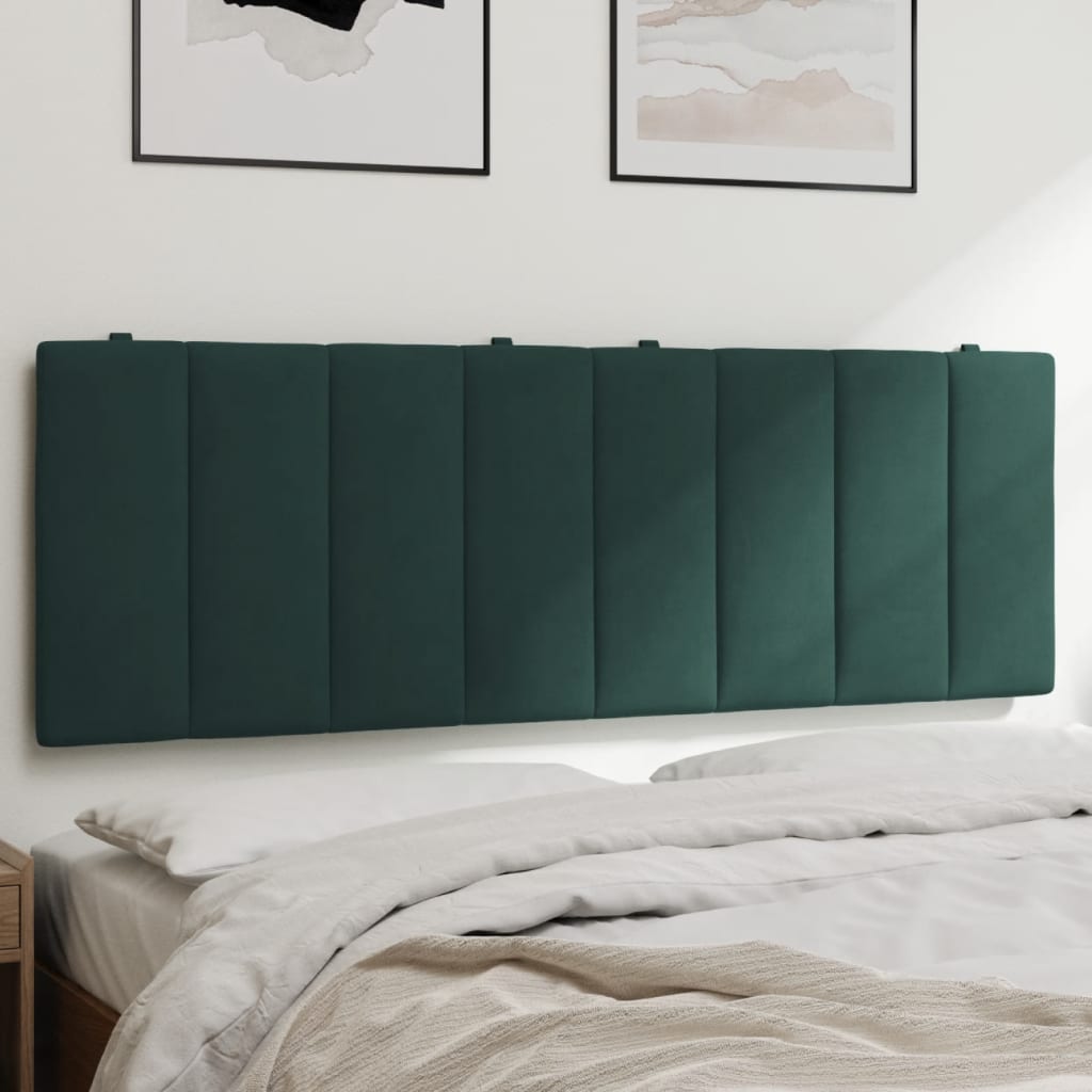 VidaXL Hoofdbordkussen 120 cm fluweel donkergroen