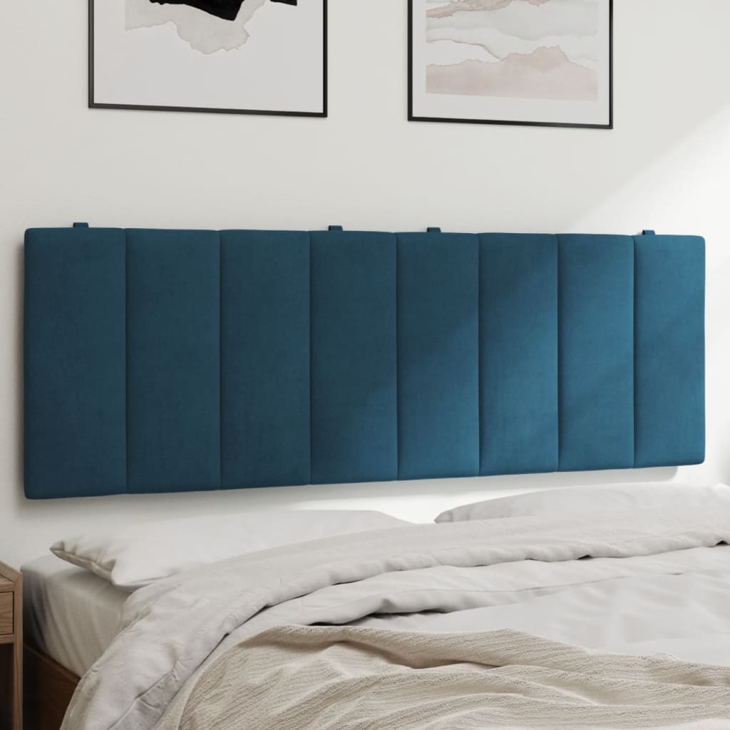 VidaXL Hoofdbordkussen 120 cm fluweel blauw