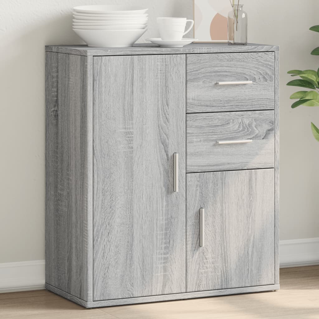 VidaXL Dressoir 60x31x70 cm bewerkt hout grijs sonoma