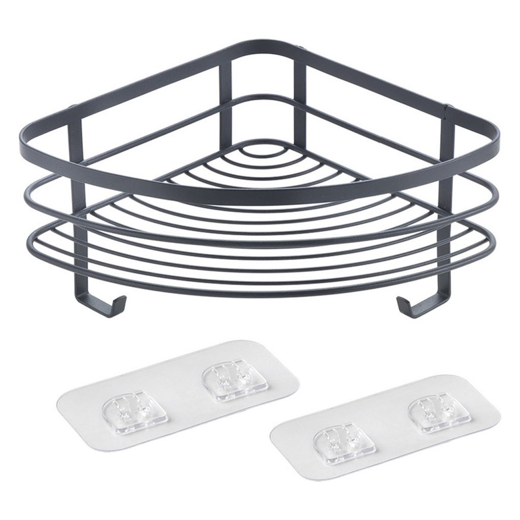 Metaltex Origin Lava Touch Douche Hoekrek 21x21x13cm Matzwart (ophangen Zonder