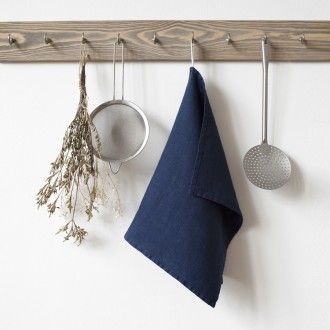 Linen Tales  linnen theedoek navy - 45 x 65 cm.