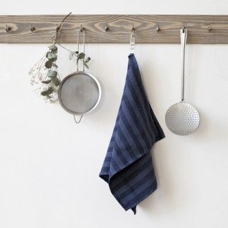 Linen Tales  linnen theedoek - midnight blue - 45 x 65 cm.