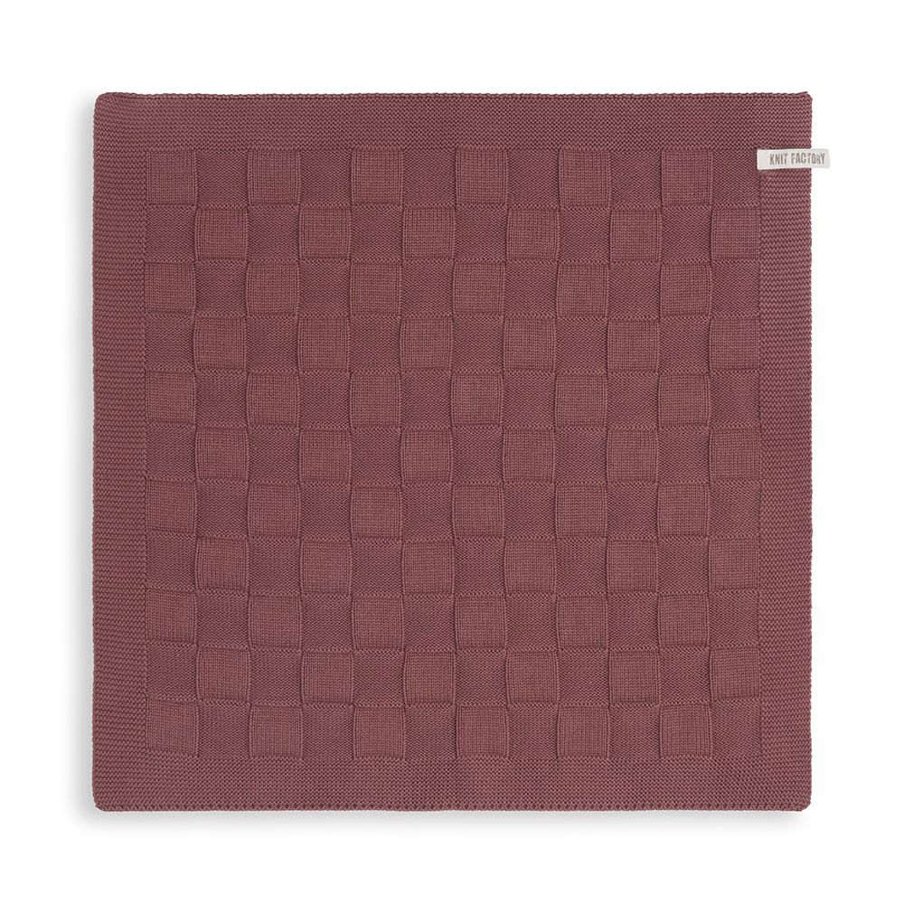 Knit Factory  gebreide keukendoek - steenrood