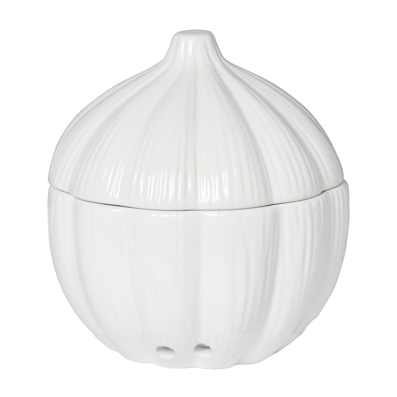 Xenos Knoflook pot - wit - ø15.2x15.8 cm