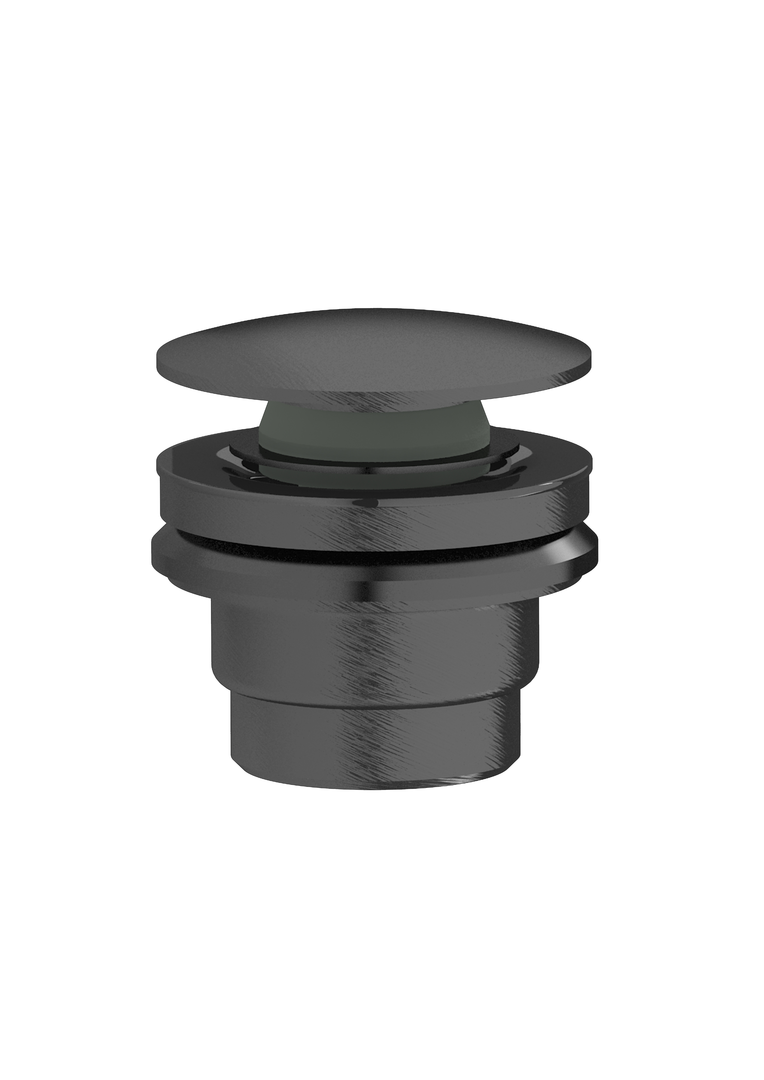 Plieger Roma 2 in 1 design afvoerplug zwart chroom geborsteld