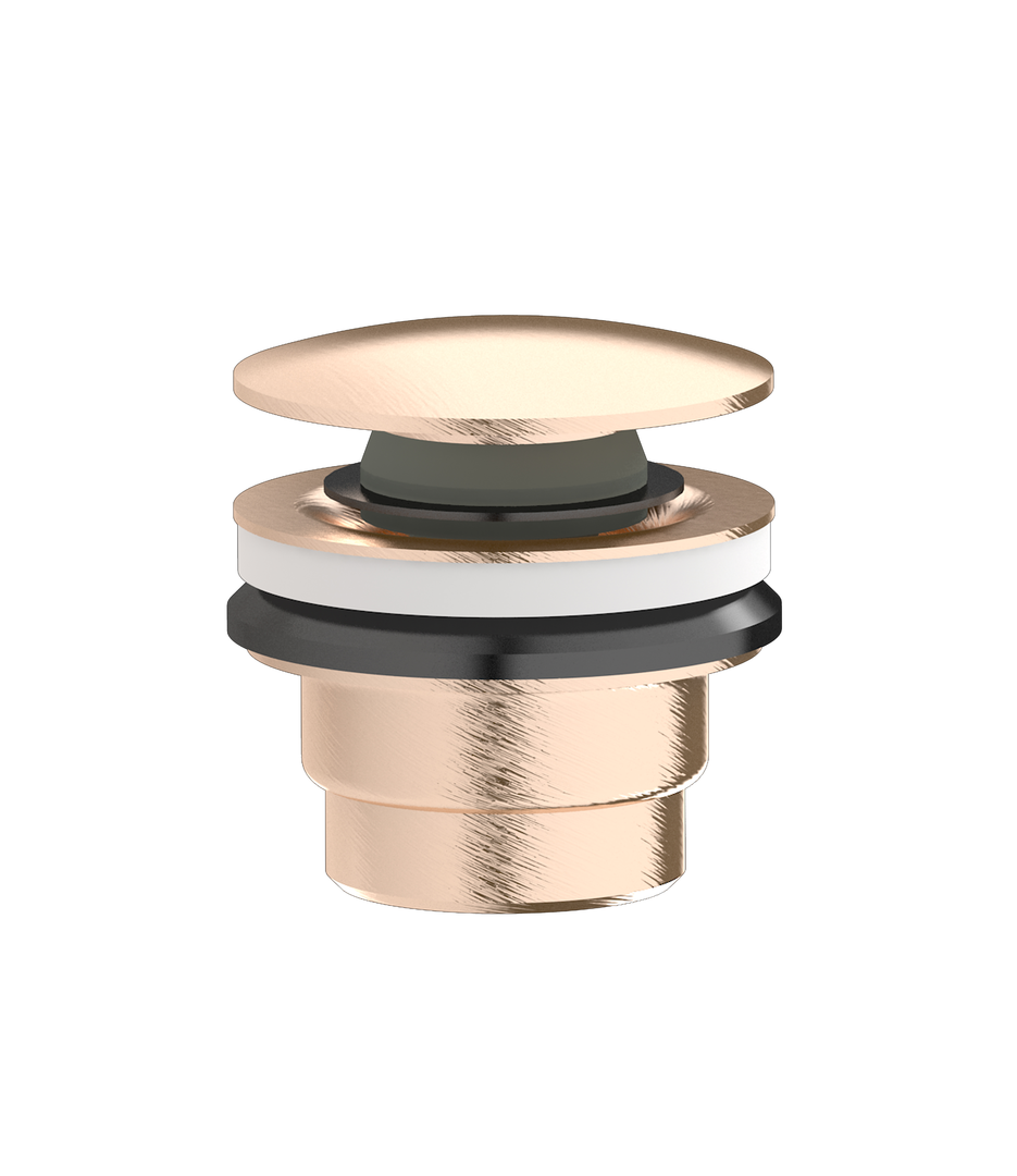Plieger Roma 2 in 1 design afvoerplug geborsteld rosé