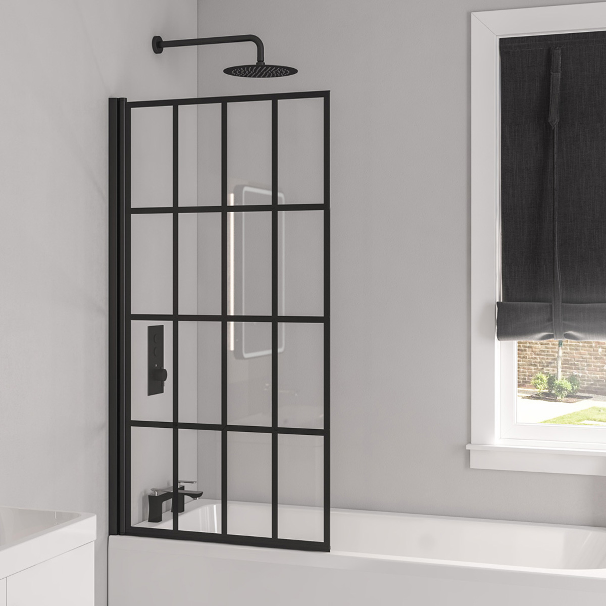 Eastbrook Framed badwand 80x140cm zwart mat