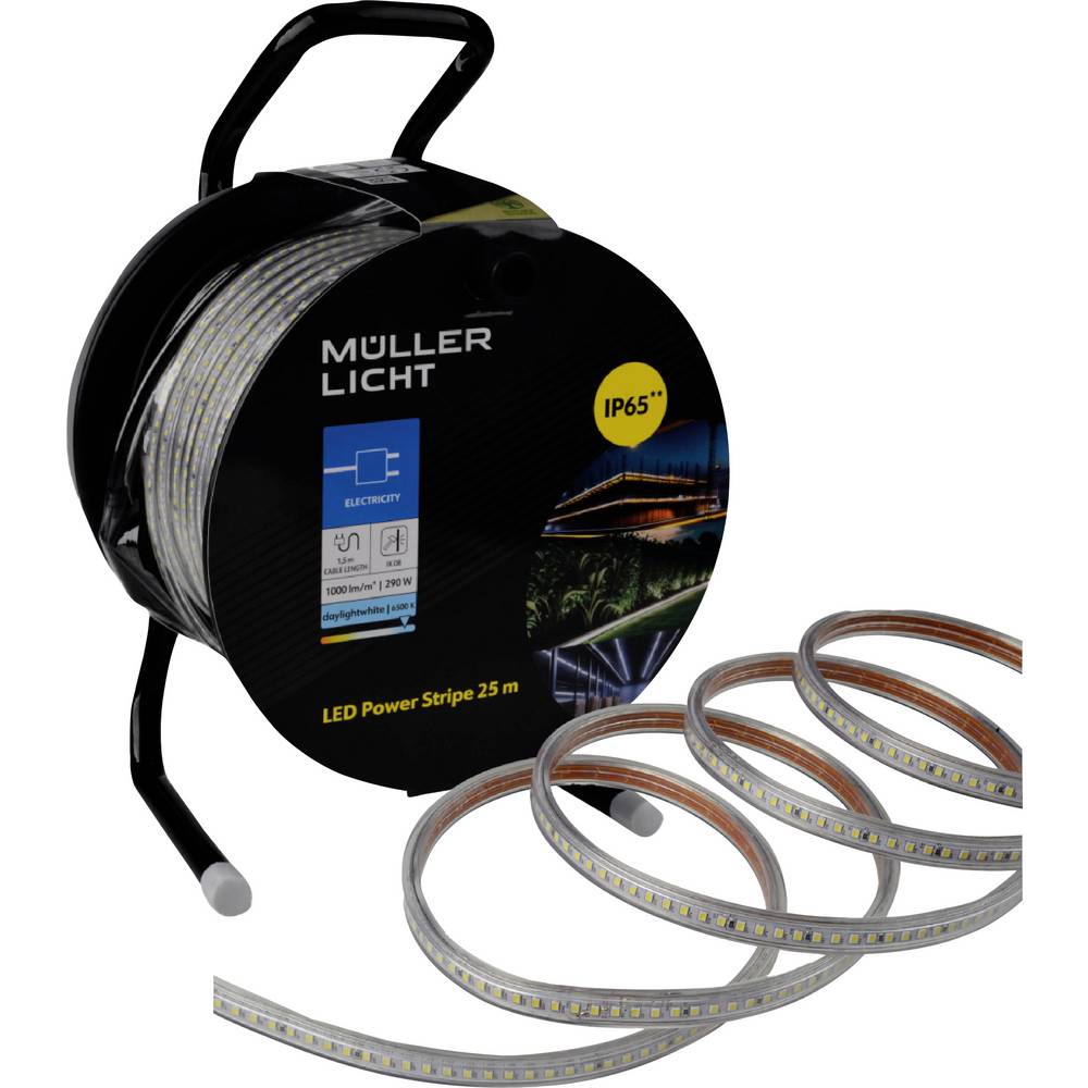 Müller-Licht 21600028 LED-strip 230 V 25 m Daglichtwit 1 stuk(s)