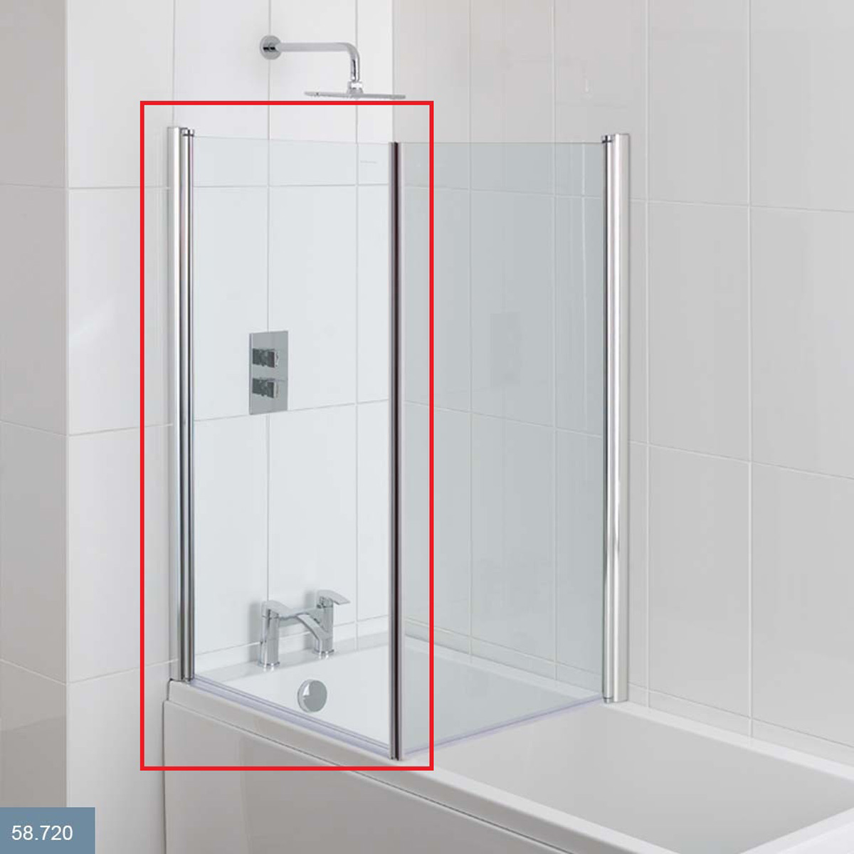 Eastbrook Type 1 badwand 80x140cm chroom
