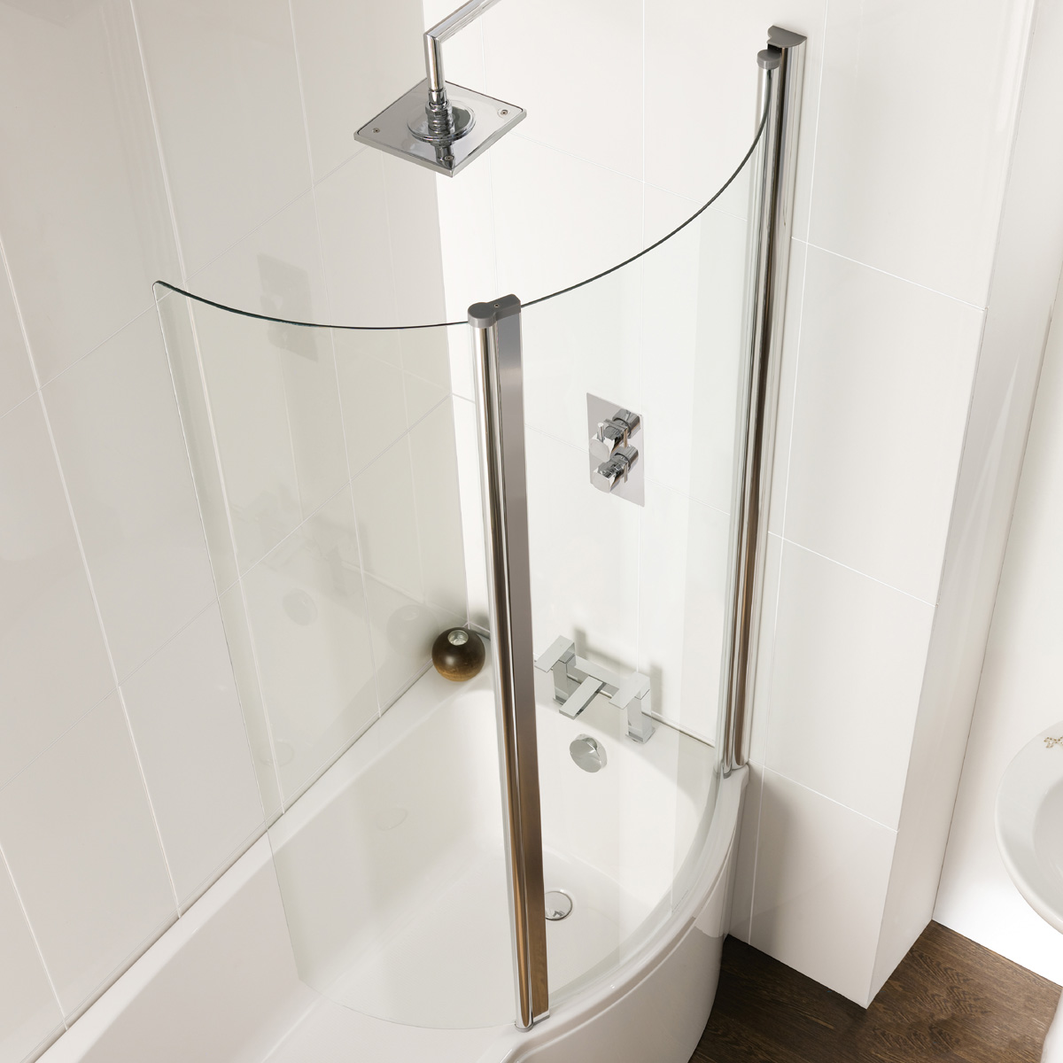 Eastbrook Type 2 badwand met vouwdeur 85x150cm rechts chroom