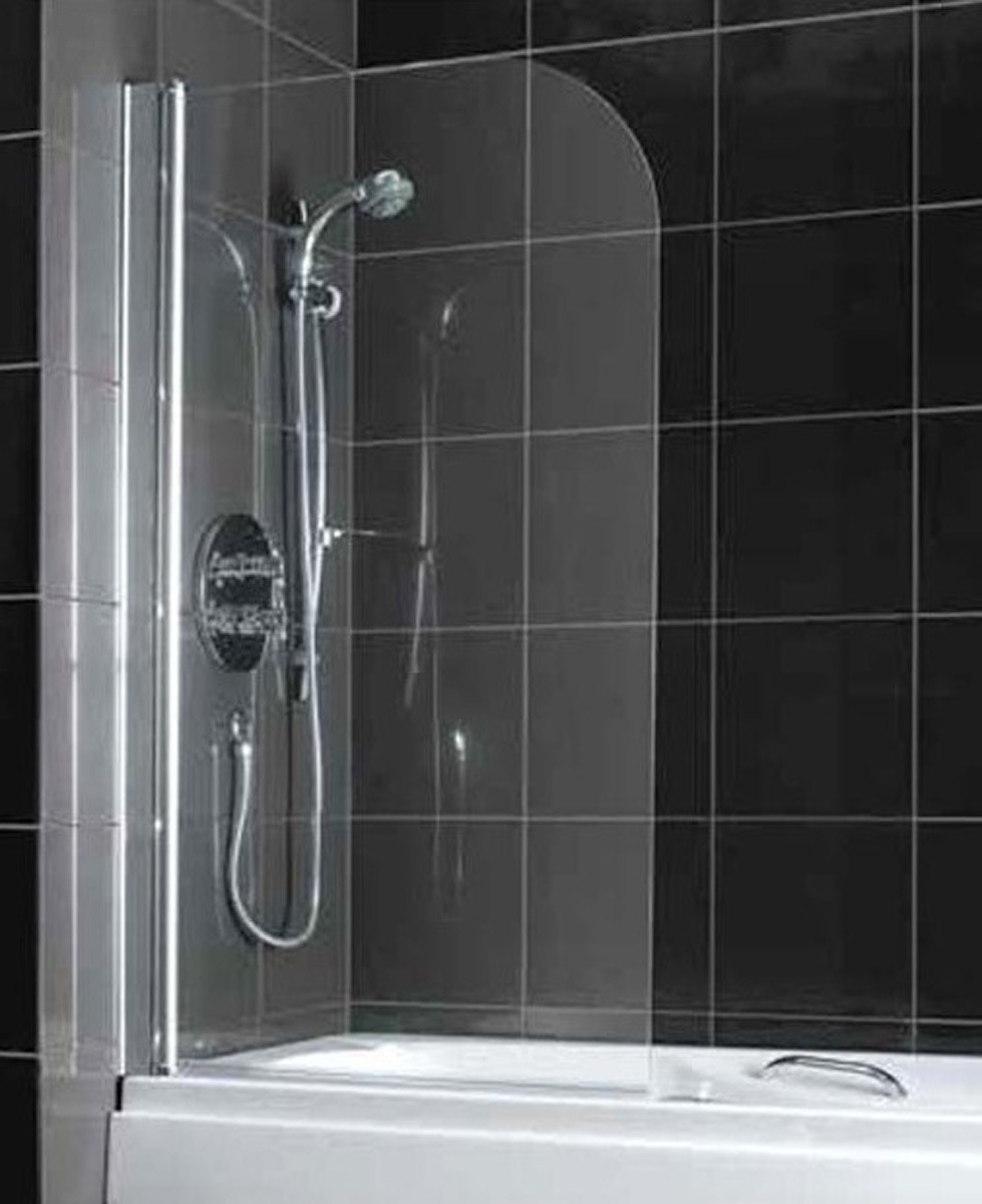 Eastbrook Corner badwand 75x140cm chroom