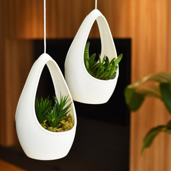 Amusedly Hangende plantenbak, druppelvormige bloempot met drainagegat, plantenhanger, hangmand 1pc