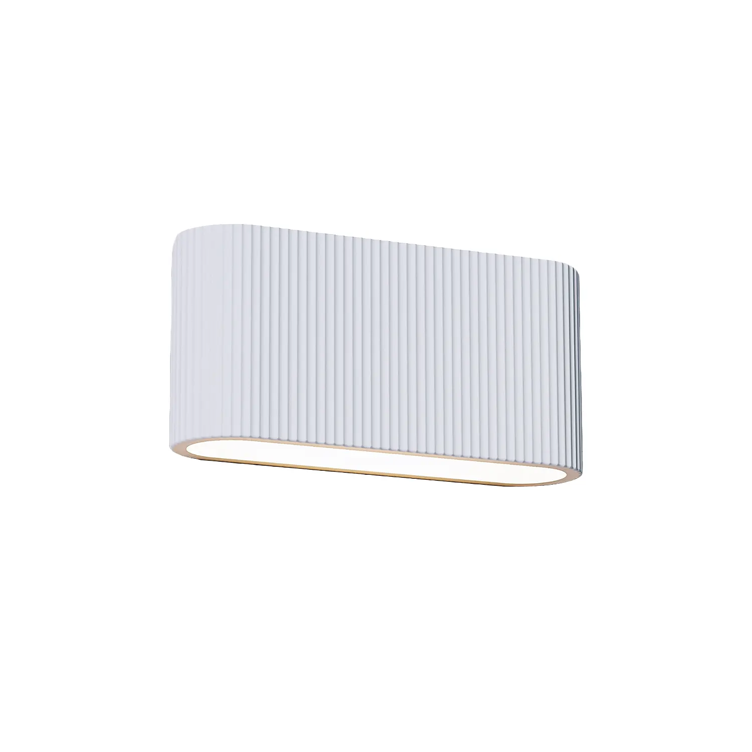 Artdelight Unieke wandlamp Lille wit met ribbels WL 8102R WI