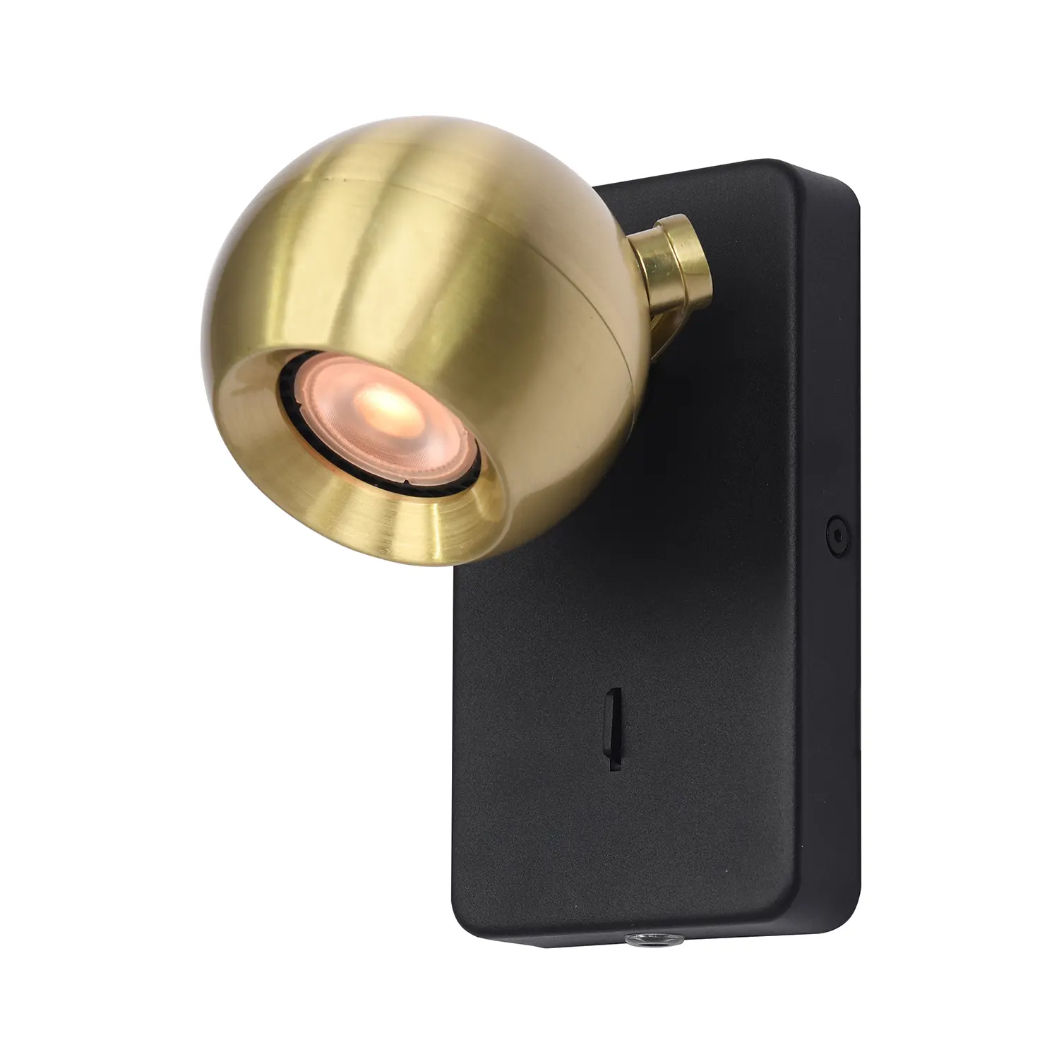 Artdelight Wandlamp Bolero bol zwart met goud WL BOLERO-S ZW-MG