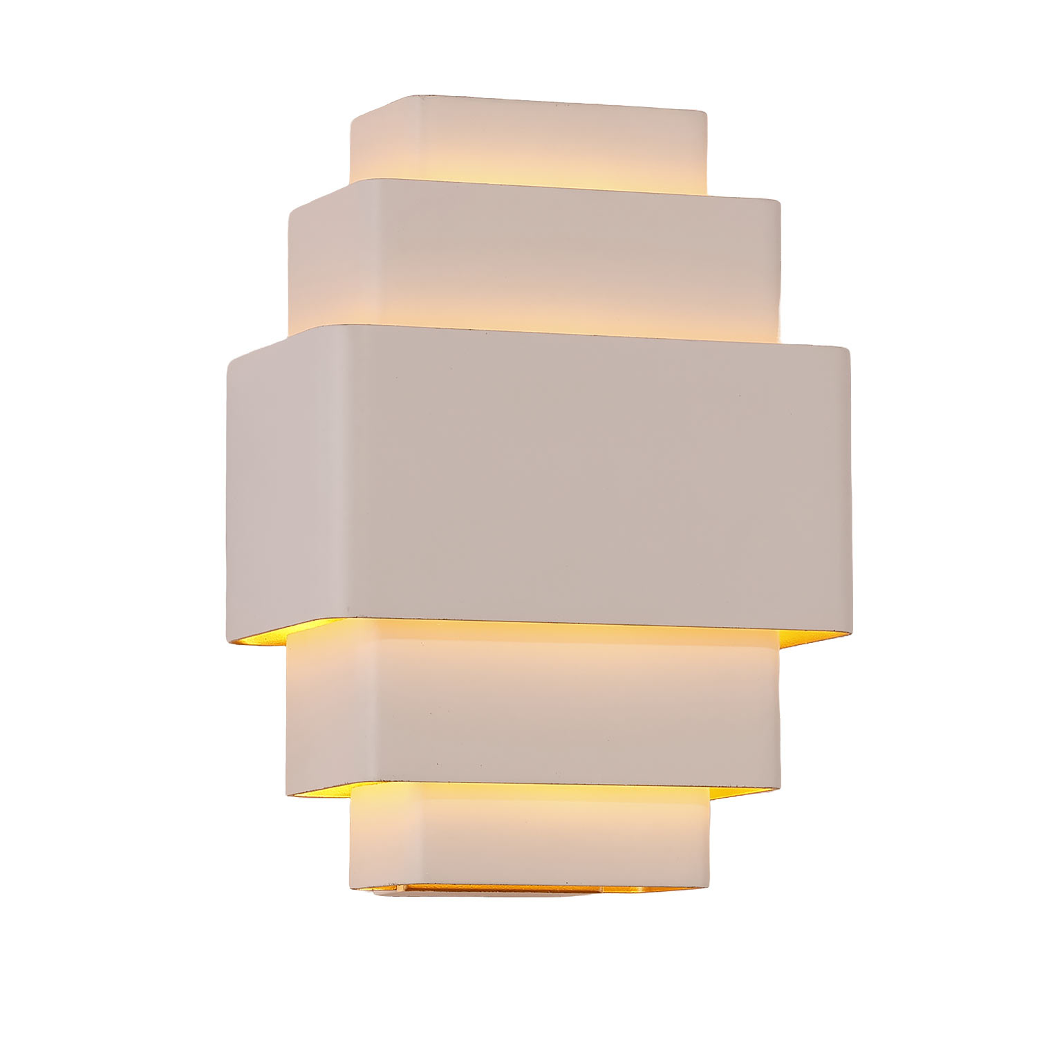 Artdelight Design wandlamp Layers wit met gouden binnenkant WL LAYERS WI-GO
