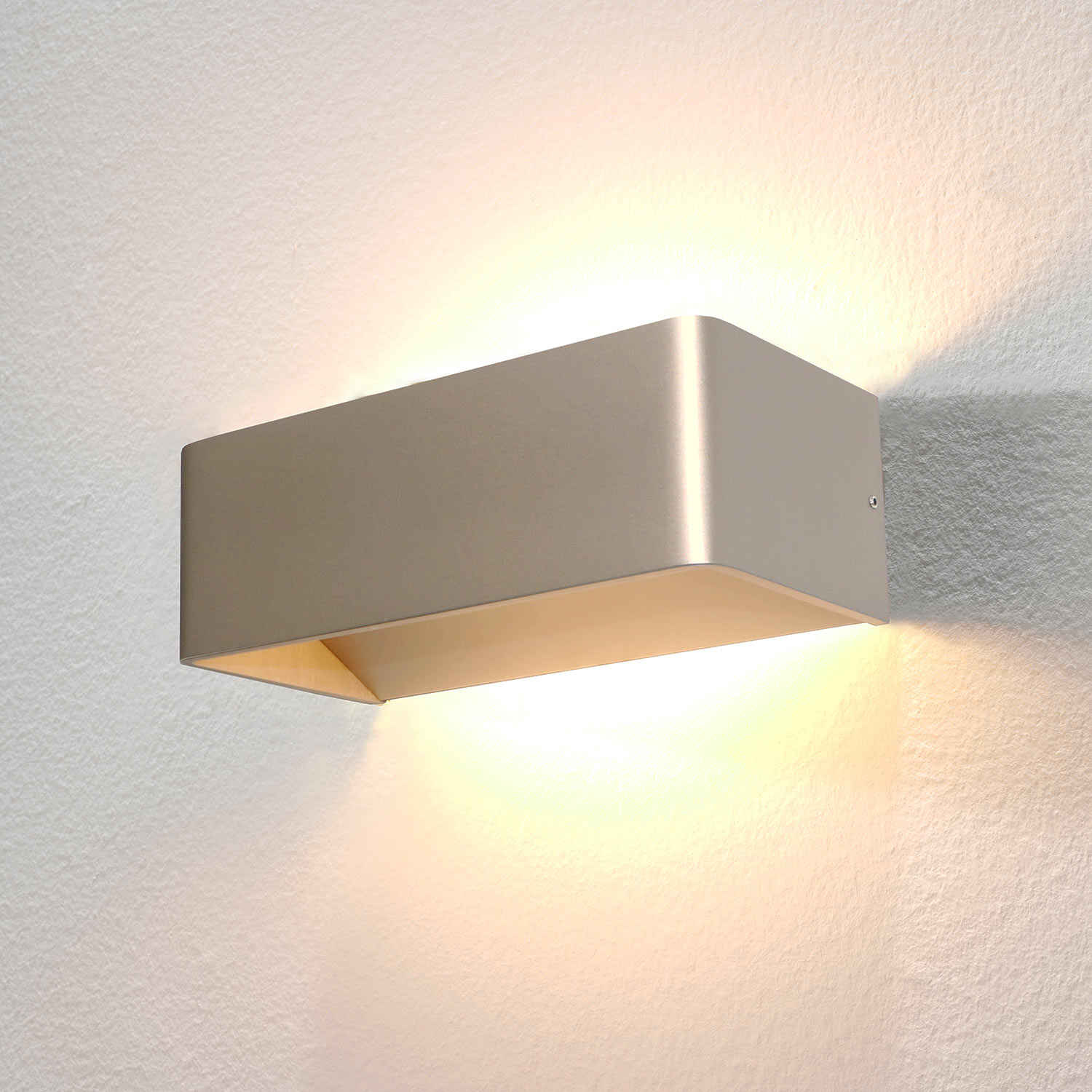 Artdelight Design wandlamp Mainz rechthoek champagne WL MAINZ CP