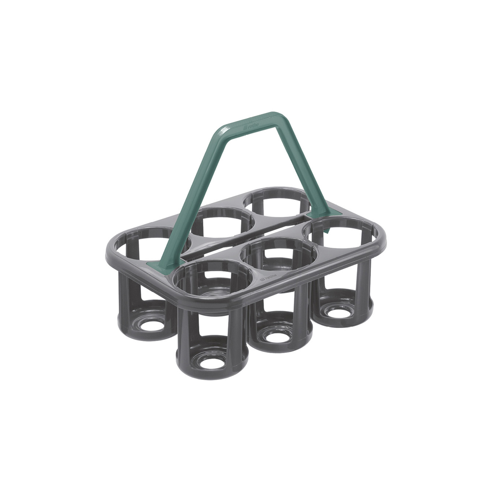 Rotho Flessenhouder Basic Grijs Met Groen Hengsel