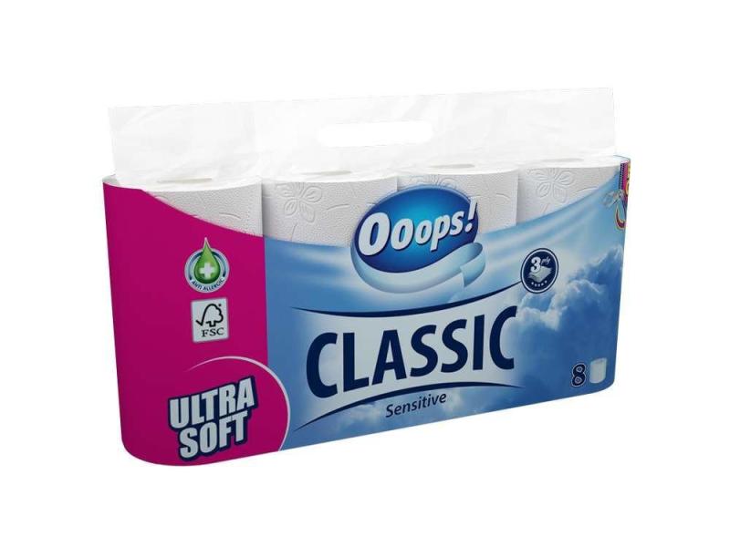 Merkloos Ooops! Toiletpapier Sensitive Pak A 8 Rol 3laags