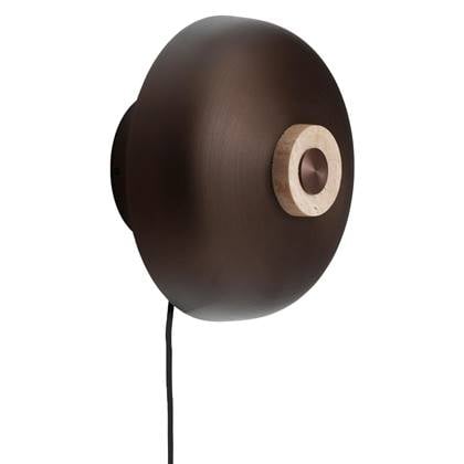 Audo Copenhagen Reverse wandlamp met snoer Sand Travertine|Bronzed