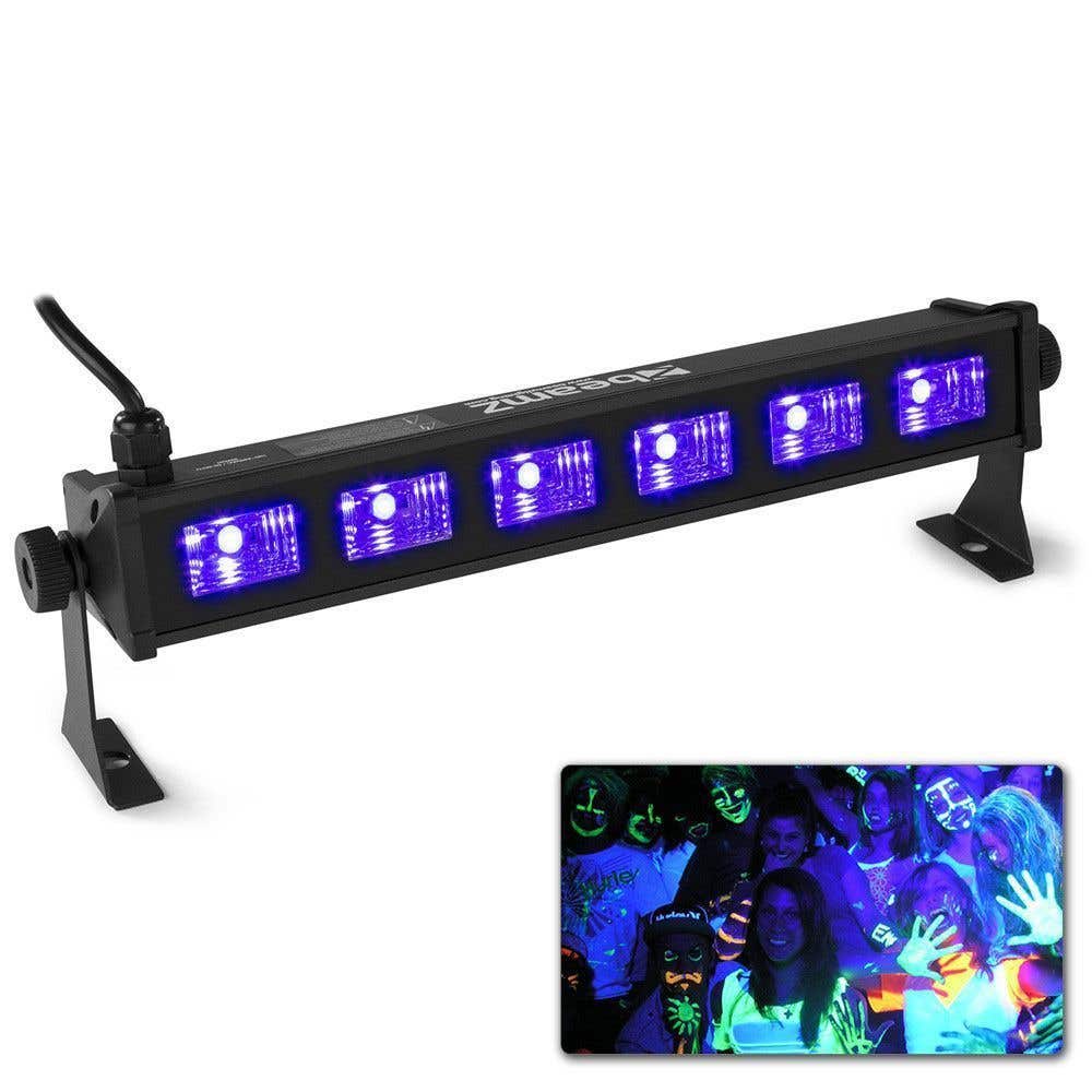 BeamZ Retourdeal -  BUV63 compacte LED Blacklight BAR met 6x 3W LED's