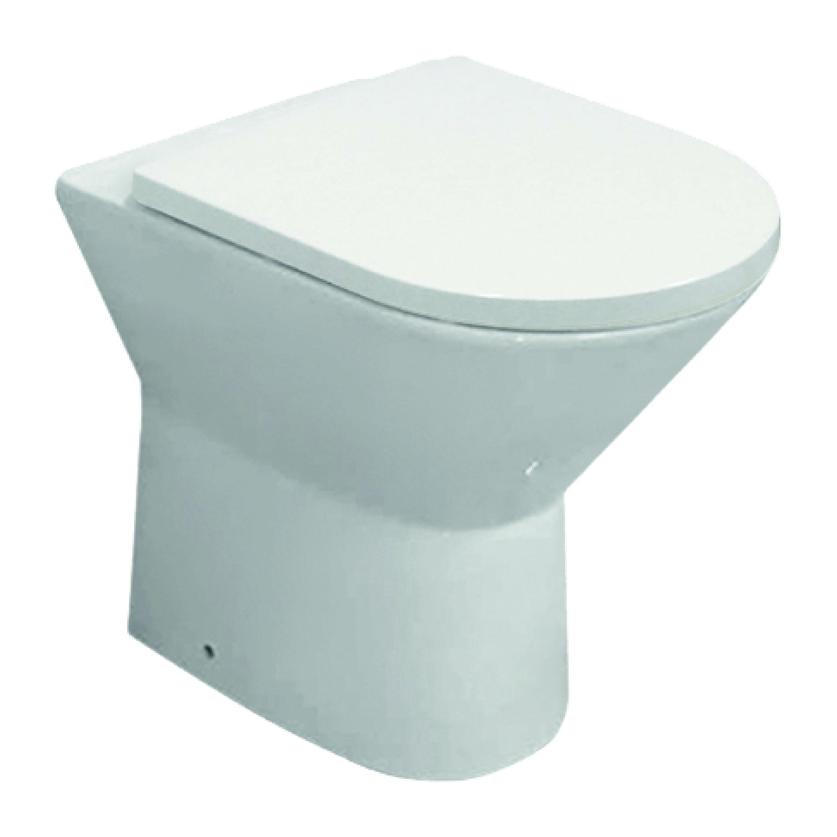 Eastbrook Croxley Comfort randloos staand toilet met vortex spoeling wit glans