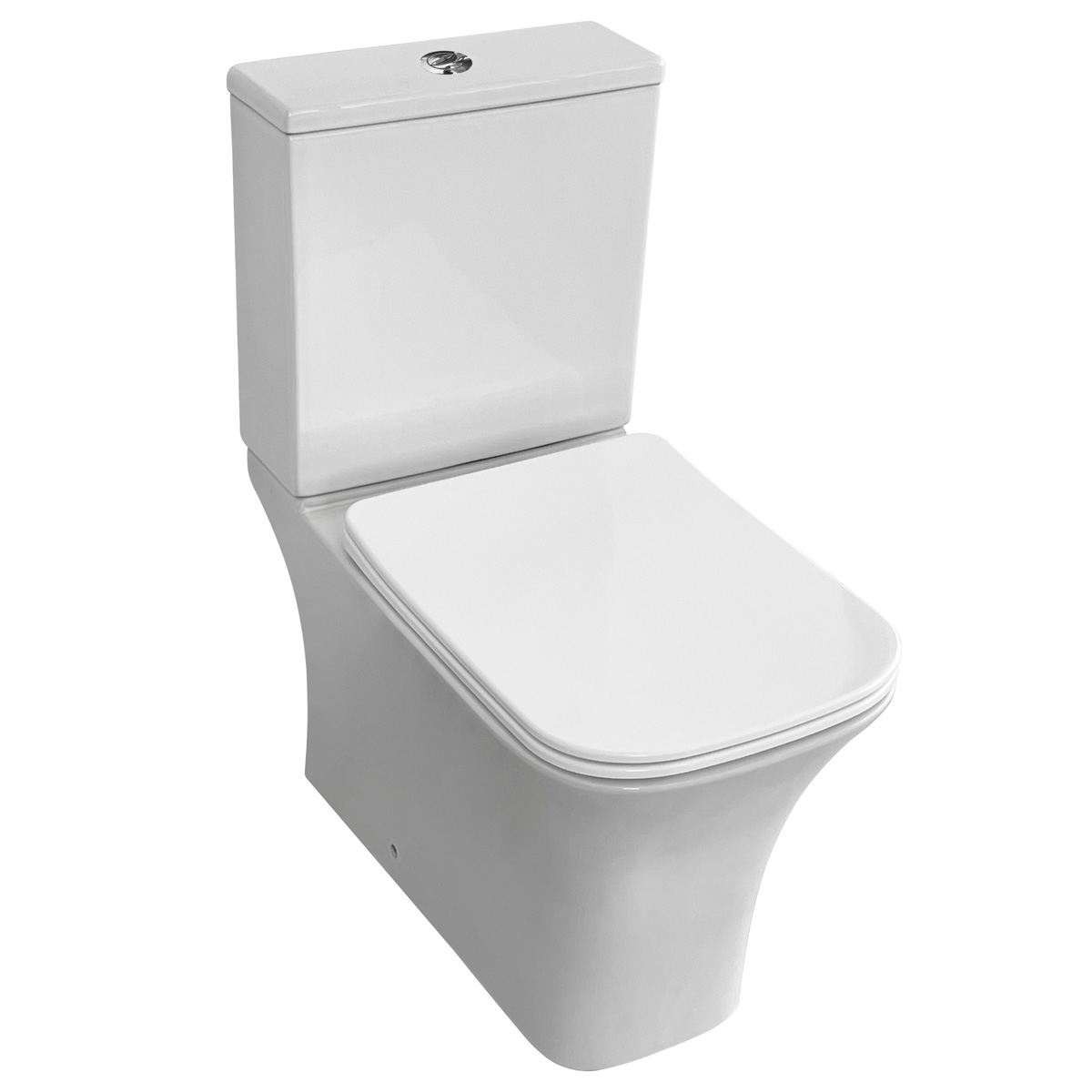 Eastbrook Beddington randloze toiletpot met vortex spoeling back to wall wit glans