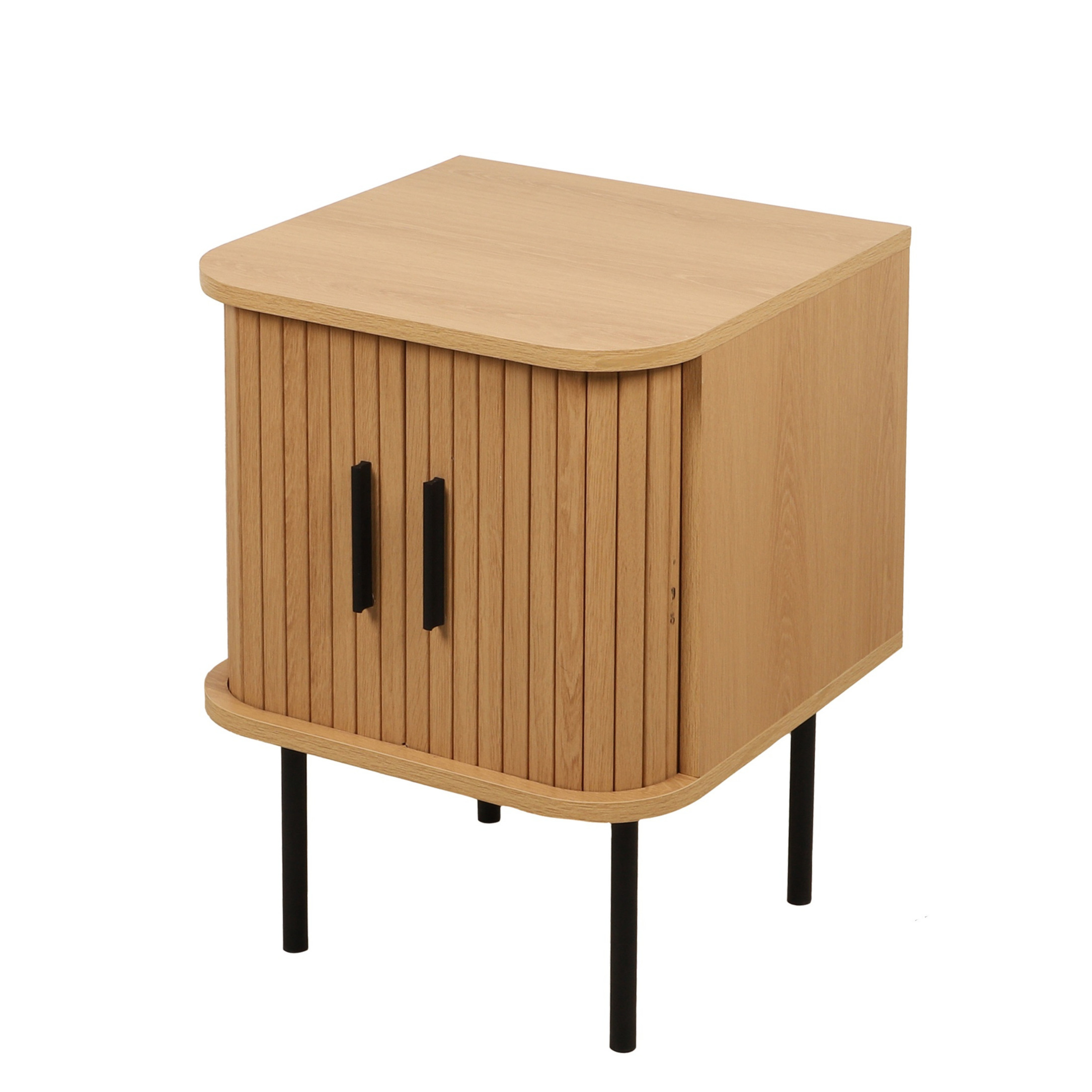 Urban Living Nachtkastje New York - hout - met schuifdeurtjes - x x 53 cm -
