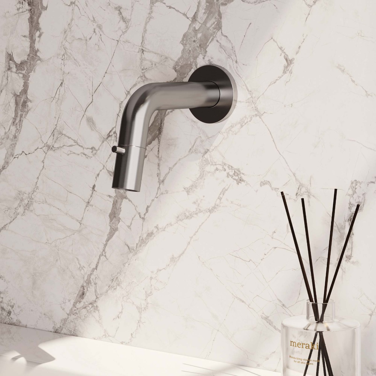 Brauer Brushed Edition inbouw fonteinkraan RVS geborsteld PVD