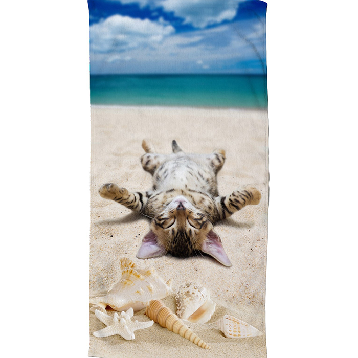 Good Morning Kinderstrandlaken Beachcat – 75x150 cm