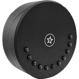 Sleutelbox Smart Keybox, rond, Bluetooth/USB, toetsenbord & app-bediening, tot 100 gebruikers, IP65, werkt op batterijen, zwart