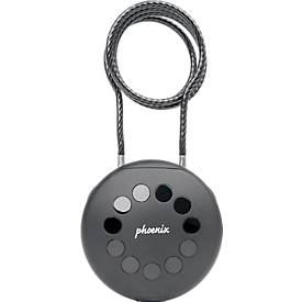 Phoenix Sleutelkluis  Palm KS0212EC, gemotoriseerd sleutelslot, bediening via app, Bluetooth, waterdicht/stofdicht IP65, met roestvrijstalen kabel, zwart