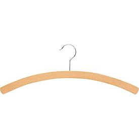 Weber Kleiderbügel Enkele houten hanger Rudolf Weber KG, beukenhout, hanger dikte 8 mm, draaihaak, 10 stuks, natuurlijke kleur