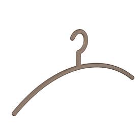 Weber Kleiderbügel Plastic kleerhanger Rudolf Weber KG Nizza, kleerhanger dikte 12 mm, 10 stuks, taupe