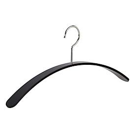 Weber Kleiderbügel Acryl kleerhanger Rudolf Weber KG Curve, hangerdikte 6 mm, verchroomd, draaibare haak, 4 stuks, zwart