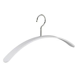 Weber Kleiderbügel Acryl kleerhanger Rudolf Weber KG Curve, hangerdikte 6 mm, verchroomd, draaibare haak, 4 stuks, wit