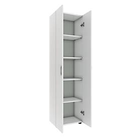 Ulas archiefkast, 5 dossierhoogtes, 4 legborden, voor ca. 35 dossiers, vleugeldeuren, B 490 x D 340 x H 1780 mm, hout, wit