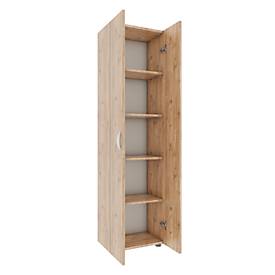 Ulas archiefkast, 5 dossierhoogtes, 4 legborden, voor ca. 35 dossiers, vleugeldeuren, B 490 x D 340 x H 1780 mm, hout, honing eiken