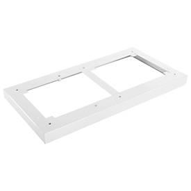 Schäfer Shop Genius stalen sokkel TETRIS WOOD, voor rekken/kasten B 400 mm, wit