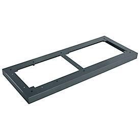Schäfer Shop Genius stalen sokkel TETRIS WOOD, voor rekken/kasten B 800 mm, antraciet