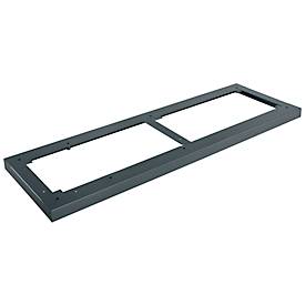 Schäfer Shop Genius stalen sokkel TETRIS WOOD, voor rekken/kasten B 1200 mm, antraciet