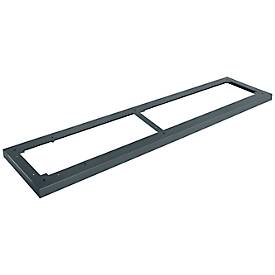 Schäfer Shop Genius stalen sokkel TETRIS WOOD, voor rekken/kasten B 1600 mm, antraciet
