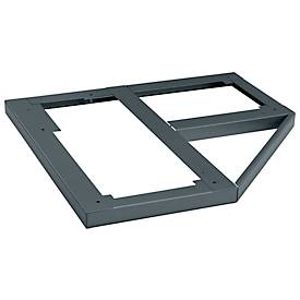 Schäfer Shop Genius stalen sokkel TETRIS WOOD, voor hoekkast B 800 mm, antraciet