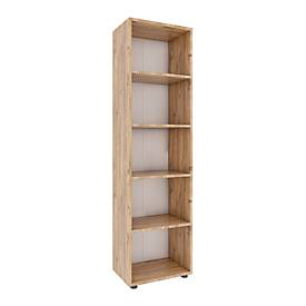 Boekenkast - hout - B 490 x D 320 x H 1780 mm - honing eiken decor