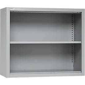 Schäfer Shop Select bovenschap MS, 2 OH, B 950 x D 400 x H 800 mm, plaatstaal, aluminium wit