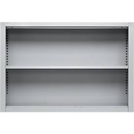 Schäfer Shop Select bovenschap MS, 2 OH, B 1200 x D 400 x H 800 mm, plaatstaal, aluminium wit