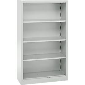 Schäfer Shop Select stellingkast MS, 4 OH, B 800 x D 400 x H 1584 mm, plaatstaal, lichtgrijs