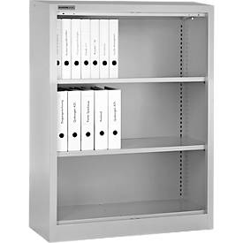 Schäfer Shop Select stellingkast MS, 3 OH, B 800 x D 400 x H 1215 mm, plaatstaal, verkeerswit