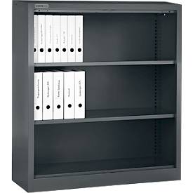 Schäfer Shop Select MS stellingkast, 3 OH, B 950 x D 400 x H 1215 mm, plaatstaal, basaltgrijs